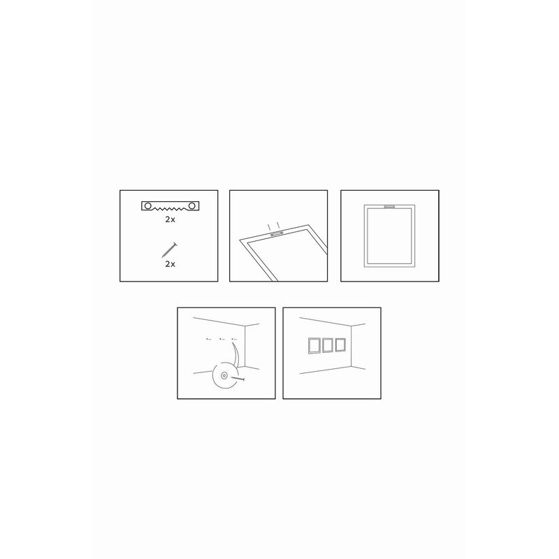 Casa si Gradina - Decoratiuni - Tablouri - Set tablouri MDF cu ramă (3 bucăți) Wallxpert, MDF, 50 x 70 cm, multicolor, 902LMN1501 - Infinity.ro