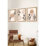 Casa si Gradina - Decoratiuni - Tablouri - Set tablouri MDF cu ramă (3 bucăți) Wallxpert, MDF, 50 x 70 cm, multicolor, 902LMN1501 - Infinity.ro