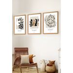 Casa si Gradina - Decoratiuni - Tablouri - Set tablouri MDF cu ramă (3 bucăți) Wallxpert, MDF, 50 x 70 cm, multicolor, 902LMN1507 - Infinity.ro