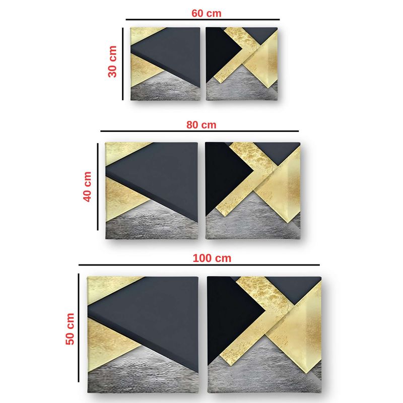 Casa si Gradina - Decoratiuni - Tablouri - Set tablouri pânză (2 bucăți) Wallxpert, lemn, 40 x 40 cm, multicolor, 255LNC1134 - Infinity.ro