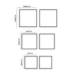 Casa si Gradina - Decoratiuni - Tablouri - Set tablouri pânză (2 bucăți) Wallxpert, lemn, 40 x 40 cm, auriu/negru, 255LNC1337 - Infinity.ro