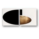 Casa si Gradina - Decoratiuni - Tablouri - Set tablouri pânză (2 bucăți) Wallxpert, lemn, 40 x 40 cm, multicolor, 255LNC1133 - Infinity.ro