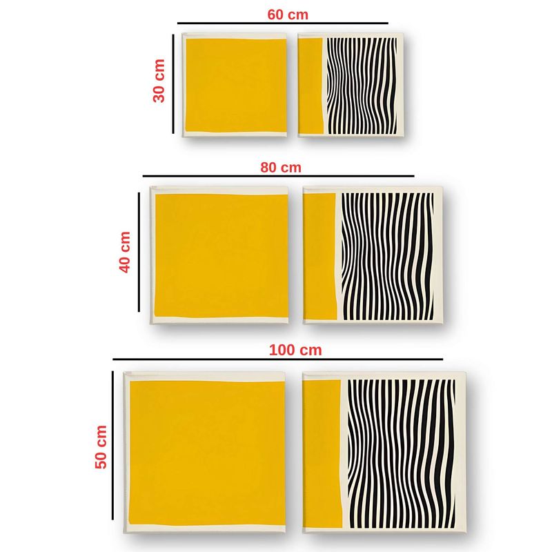 Casa si Gradina - Decoratiuni - Tablouri - Set tablouri pânză (2 bucăți) Wallxpert, lemn, 40 x 40 cm, multicolor, 255LNC1144 - Infinity.ro