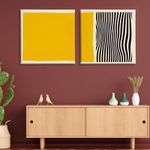Casa si Gradina - Decoratiuni - Tablouri - Set tablouri pânză (2 bucăți) Wallxpert, lemn, 40 x 40 cm, multicolor, 255LNC1144 - Infinity.ro