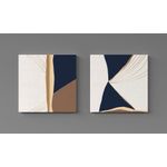 Casa si Gradina - Decoratiuni - Tablouri - Set tablouri pânză (2 bucăți) Wallxpert, lemn, 40 x 40 cm, multicolor, 255LNC1275 - Infinity.ro