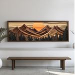 Casa si Gradina - Decoratiuni - Tablouri - Tablou MDF cu ramă Wallxpert, MDF, ramă din lemn de pin, 40 x 120 x 3.5 cm, multicolor, 856EVL2502 - Infinity.ro