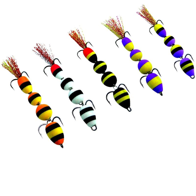 Sport si Outdoor - Sporturi acvatice - Pescuit - Nade si momeli - Set 5 momeli pescuit la stiuca somn si salau, pe substrat cu jig articulat, Model 4 - Infinity.ro