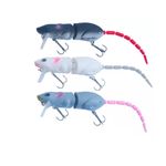 Sport si Outdoor - Sporturi acvatice - Pescuit - Nade si momeli - Set 3 momeli de pescuit la rapitor tip sobolan, vobler soarece de suprafata, plutitor, 85mm 15.5g - Infinity.ro
