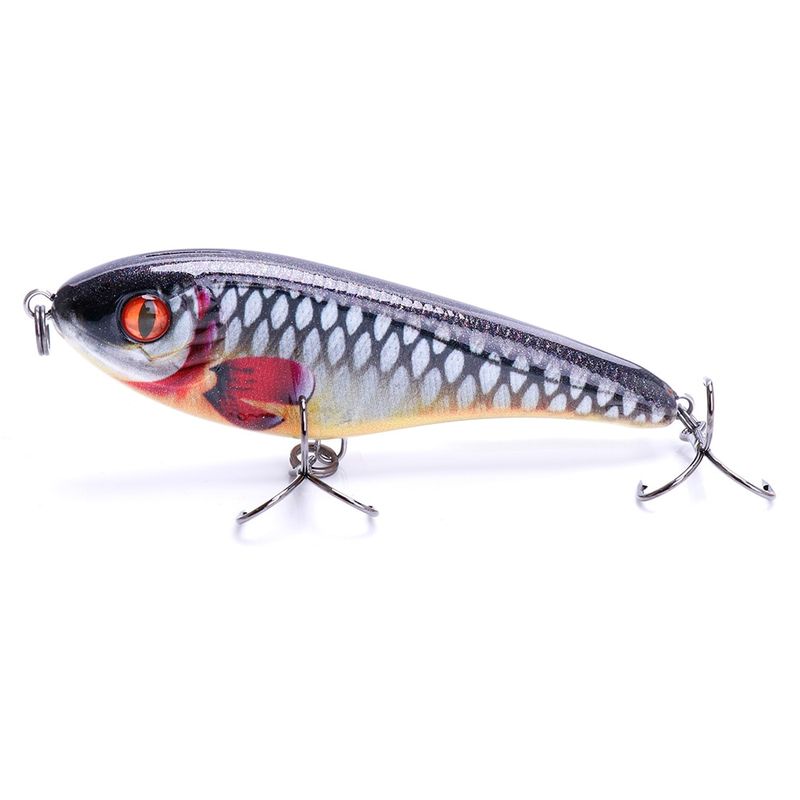 Sport si Outdoor - Sporturi acvatice - Pescuit - Nade si momeli - Vobler JerkBait 9cm 21gr pescuit la stiuca, somn, salau, naluca scufundare lenta ochi 3D, model 5 - Infinity.ro