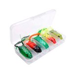 Sport si Outdoor - Sporturi acvatice - Pescuit - Nade si momeli - Set 5 broaste pescuit stiuca, FISHINGBOX MAKE FISHING BETTER, pescuit la suprafata, lungime 6cm, greutate 12gr, soft, multicolor - Infinity.ro