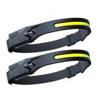 Casa si Gradina - Corpuri si surse de iluminat - Iluminat exterior - Lanterne - 2 x Lanterna frontala cu acumulator intern pentru pescuit, camping si drumetii, lanterna cap cu acumulator 1200mah- Fishingbox - Infinity.ro