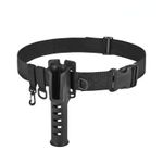 Sport si Outdoor - Sporturi acvatice - Pescuit - Echipament suplimentar pentru pescuit - Curea brau reglabila lanseta pentru pescuit, cu suport pentru lanseta si fixare pentru accesorii de pescuit, 84-140 cm, Negru - Infinity.ro