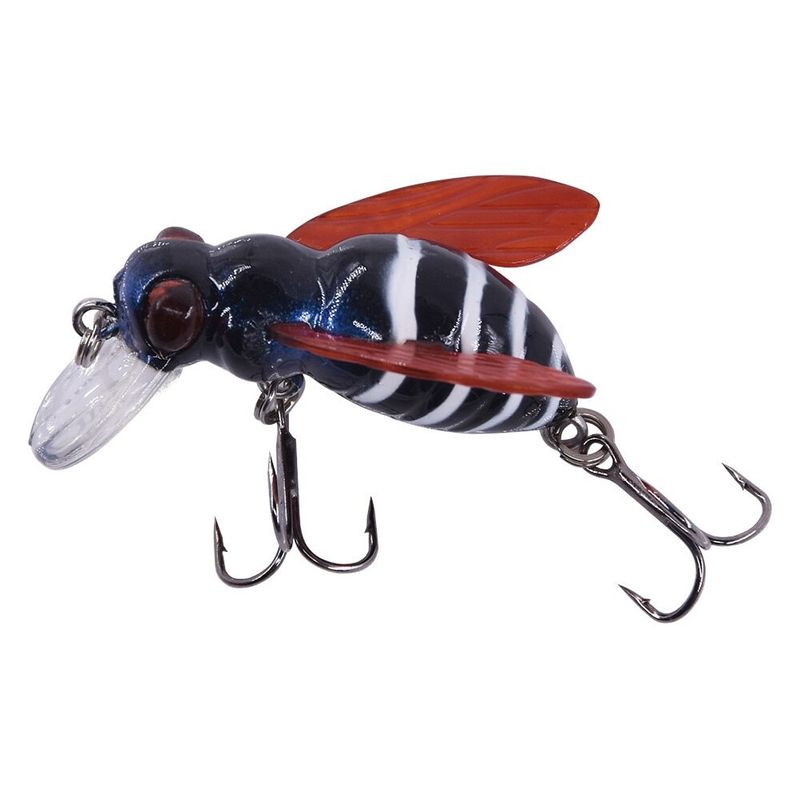 Sport si Outdoor - Sporturi acvatice - Pescuit - Nade si momeli - Vobler pescuit la clean tip Albina pentru pescuit la rapitor, MakeBass, scufundare lenta, clean biban si pastrav, 4cm 5.8g, model 3 - Infinity.ro