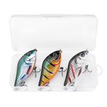Sport si Outdoor - Sporturi acvatice - Pescuit - Nade si momeli - Set 3 voblere Jerkbait slider 6cm 13g de sinking, scufundatoare, pentru stiuca, diferite culori - Infinity.ro