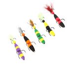 Sport si Outdoor - Sporturi acvatice - Pescuit - Nade si momeli - Set 5 naluci pescuit la salau, stiuca si somn, naluca de adancime, jig articulat, spuma flotabila, Mandula Model 1 - Infinity.ro