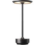 Casa si Gradina - Corpuri si surse de iluminat - Veioze si lampi - Lampi de veghe - Lampa LED metalica, fara fir, Touch Control, 3 Tipuri de Iluminare, Reincarcabila USB-C, Negru, 28 x 13 cm, Negru - Infinity.ro