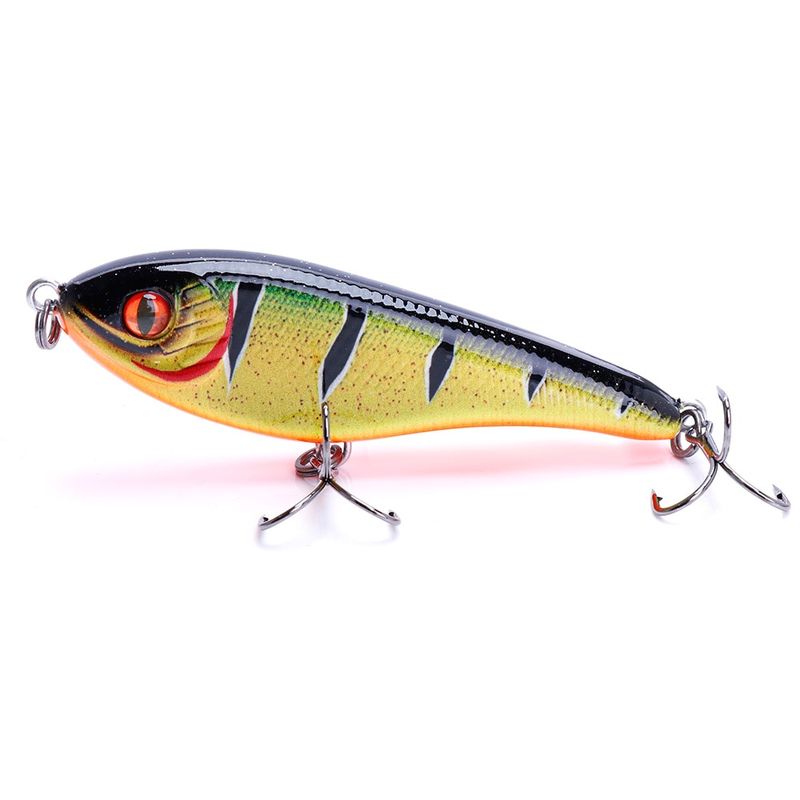 Sport si Outdoor - Sporturi acvatice - Pescuit - Nade si momeli - Vobler JerkBait 9cm 21gr pescuit la stiuca, somn, salau, naluca scufundare lenta ochi 3D, model 4 - Infinity.ro