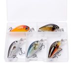 Sport si Outdoor - Sporturi acvatice - Pescuit - Nade si momeli - Set 5 voblere floating 3.6cm 3.6gr FISHINGBOX MAKE FISHING BETTER, pentru stiuca somn salau, model 2 - Infinity.ro