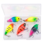 Sport si Outdoor - Sporturi acvatice - Pescuit - Nade si momeli - Set 5 voblere floating, 4.5cm 4.2gr FISHINGBOX MAKE FISHING BETTER, pentru clean, biban, stiuca, salau model 3 - Infinity.ro