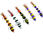 Sport si Outdoor - Sporturi acvatice - Pescuit - Nade si momeli - Set 5 naluci Mandula pescuit la stiuca salau biban, 10cm 7g, substrat, jig articulat, Model 5 - Infinity.ro