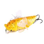 Sport si Outdoor - Sporturi acvatice - Pescuit - Nade si momeli - Vobler insecta cicada realist 7.8 cm, momeala artificiala cu dubla paleta rotativa, sunet si reflexii pentru atragerea pestilor rapitori la suprafata - Infinity.ro