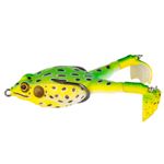 Sport si Outdoor - Sporturi acvatice - Pescuit - Nade si momeli - Broasca pescuit la stiuca si somn, picioare rotative din silicon, vobler suprafata, floating, culori naturale, 9cm 13.6g, model 3 - Infinity.ro