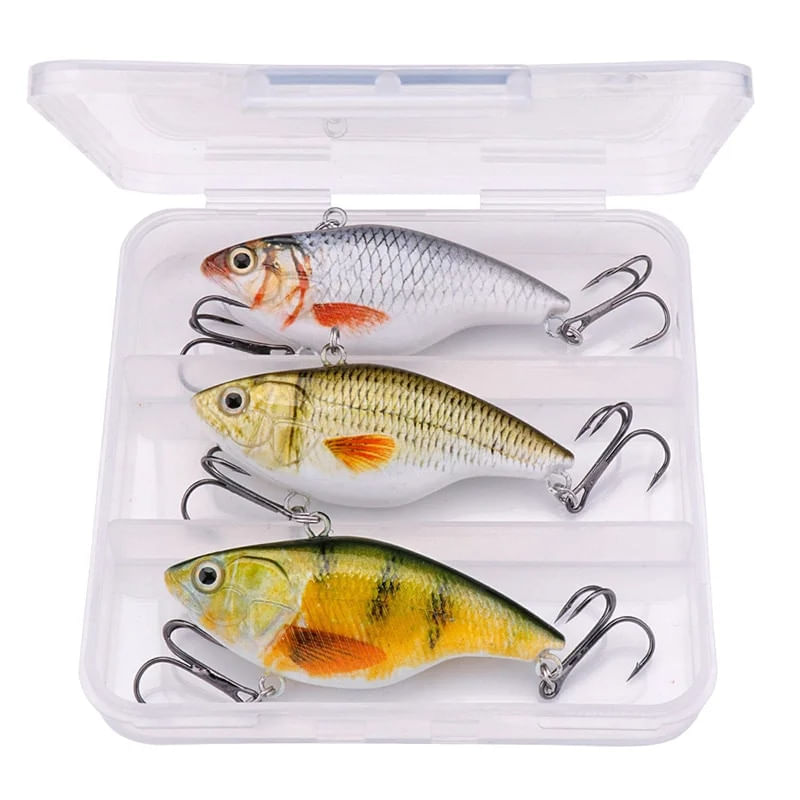 Sport si Outdoor - Sporturi acvatice - Pescuit - Nade si momeli - Set 3buc voblere adancime 70mm 18g pentru pescuit la stiuca somn si salau - Infinity.ro