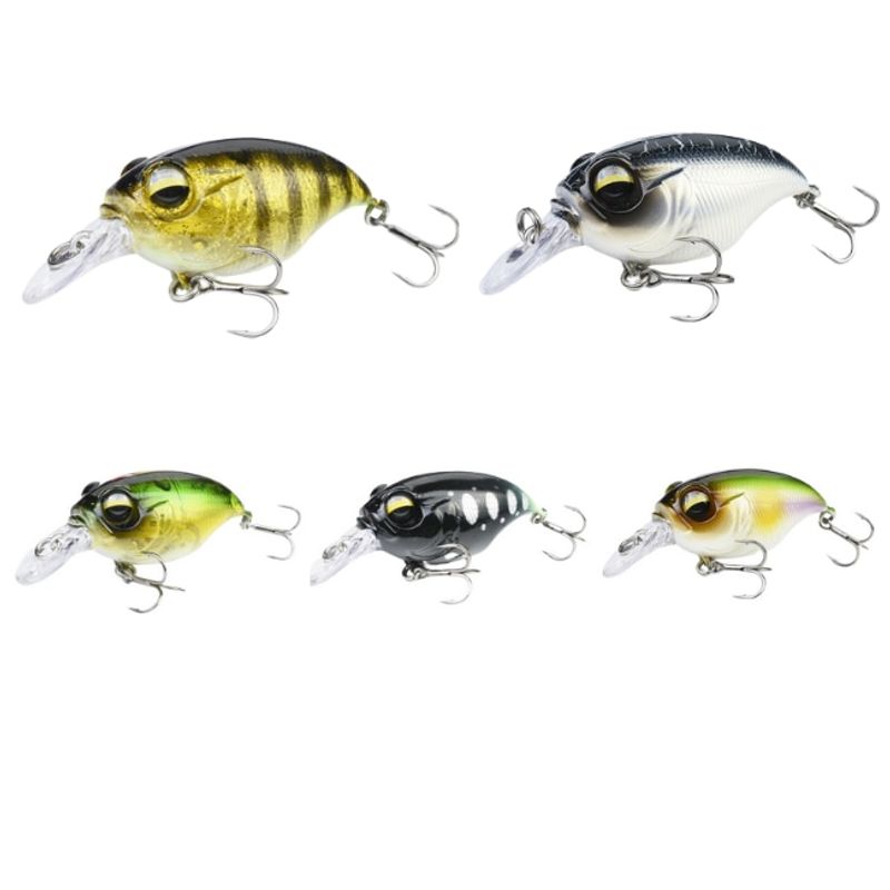Sport si Outdoor - Sporturi acvatice - Pescuit - Nade si momeli - Set 5 Vobler Mini Floating, FISHINGBOX MAKE FISHING BETTER, suprafata pescuit la Clean Biban Pastrav la tehnica spinning Griffon 42mm 8g, model 2 - Infinity.ro