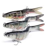 Sport si Outdoor - Sporturi acvatice - Pescuit - Nade si momeli - Set 3 naluci tip vobler FISHINGBOX MAKE FISHING BETTER pentru pescuit la stiuca, somn, salau, pastrav, kit momeli spinning 3 bucati, 14cm 27g - Infinity.ro