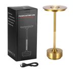 Casa si Gradina - Corpuri si surse de iluminat - Veioze si lampi - Lampi de veghe - Veioza, Lampa cu Control Tactil, 3 Culori de Iluminare, Dimabila, 28x13x28cm, Auriu - Infinity.ro