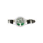 Casa si Gradina - Decoratiuni - Aromaterapie si lumanari - Difuzoare aromaterapie - Bratara aromaterapie difuzor pasiv uleiuri esentiale, MarioFashion, negru, 25mm, 10 paduri, tree of life - Infinity.ro