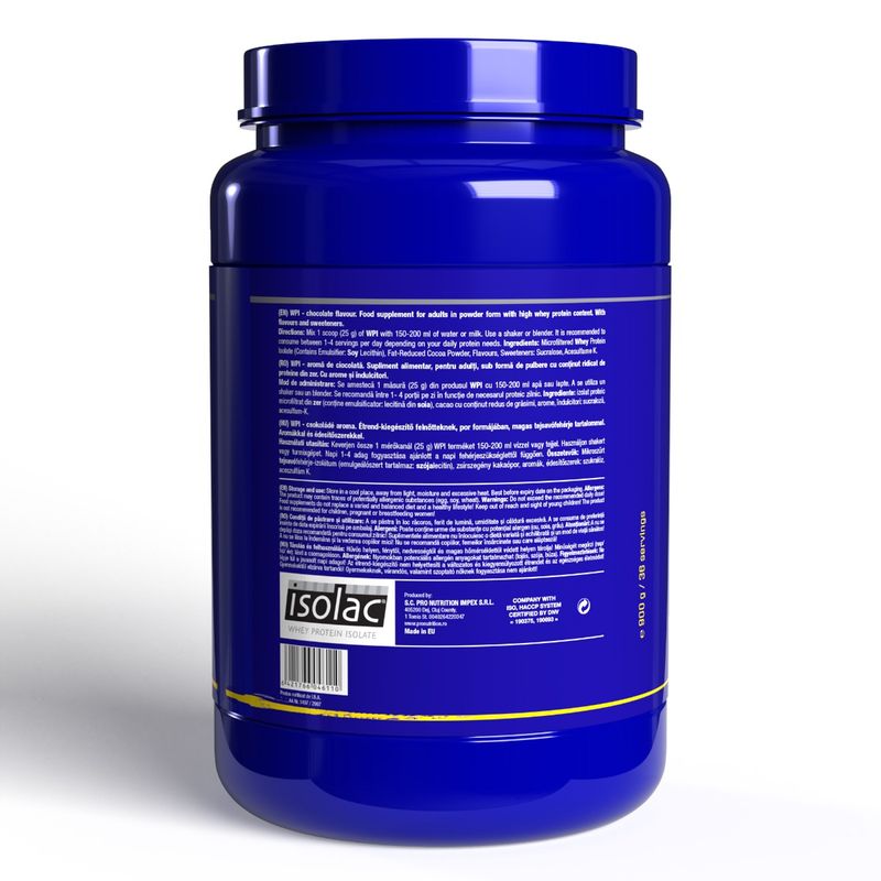 Ingrijire personala si Cosmetice - Sanatate si wellness - Nutritie sportiva - Proteine - Izolat proteic din zer +90% proteine, WPI, 900g, Ciocolată - Infinity.ro