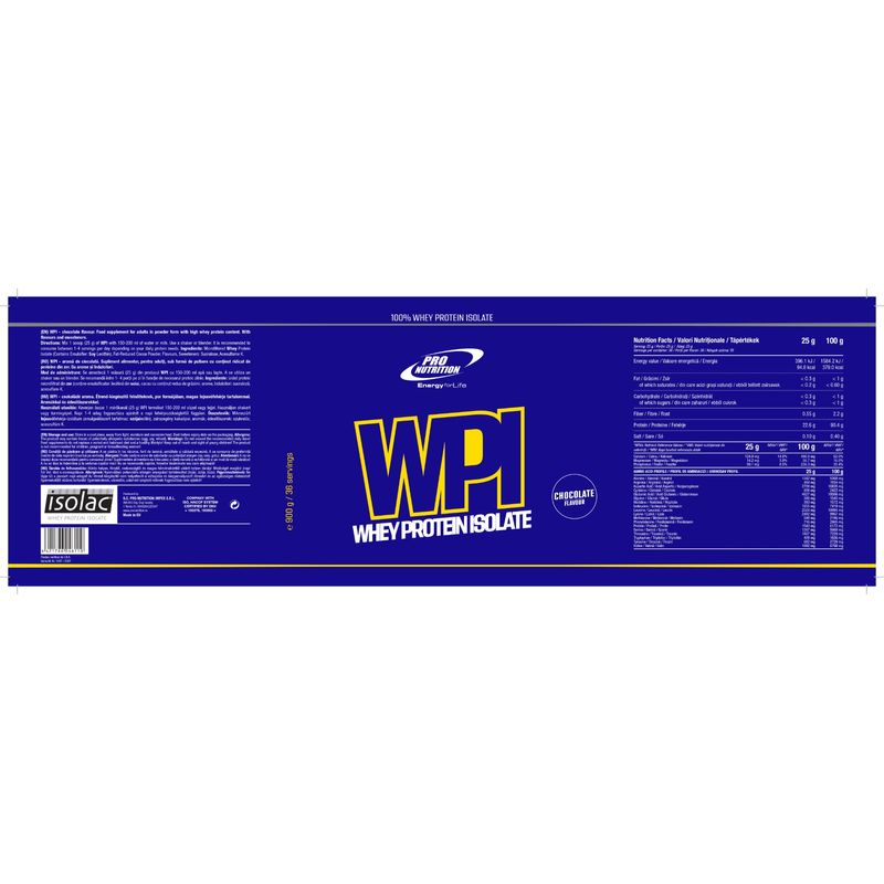 Ingrijire personala si Cosmetice - Sanatate si wellness - Nutritie sportiva - Proteine - Izolat proteic din zer +90% proteine, WPI, 900g, Ciocolată - Infinity.ro