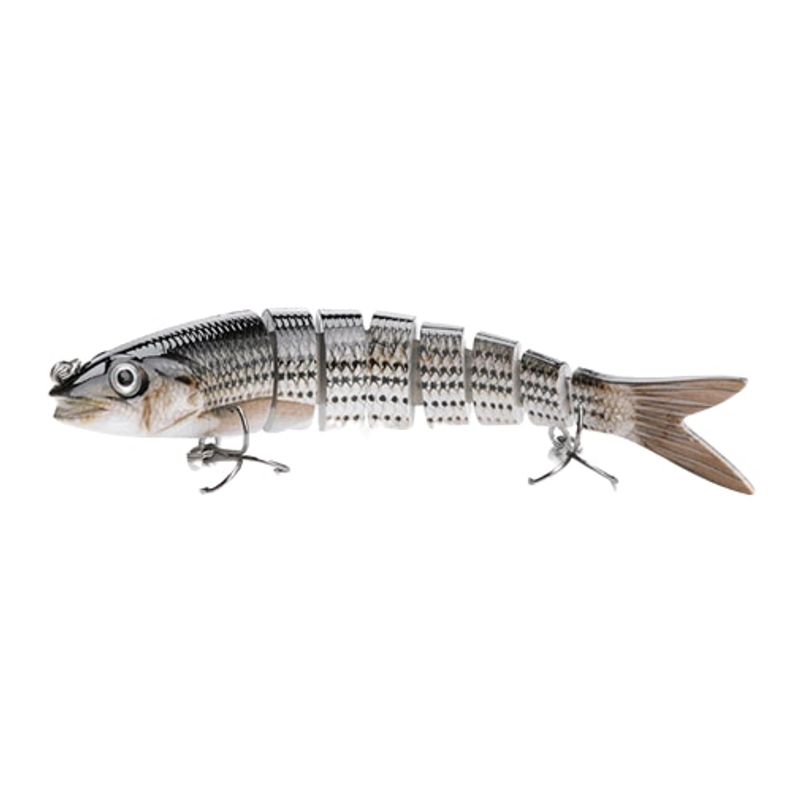 Sport si Outdoor - Sporturi acvatice - Pescuit - Nade si momeli - Vobler articulat 8 segmenti FISHINGBOX spinning, stiuca somn pastrav, carlige duble, 14cm 23g, model 4 - Infinity.ro