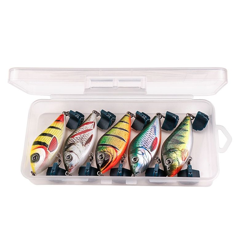 Sport si Outdoor - Sporturi acvatice - Pescuit - Nade si momeli - Set 5 voblere JERKBAIT Slider 6cm 13g, momeli adancime stiuca salau biban, actiune laterala agresiva - Infinity.ro