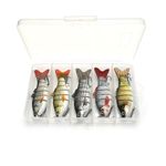 Sport si Outdoor - Sporturi acvatice - Pescuit - Nade si momeli - Set 5 voblere crankbait sinking 10cm 17.5g, naluci stiuca somn salau, vibratii puternice, spinning - Infinity.ro