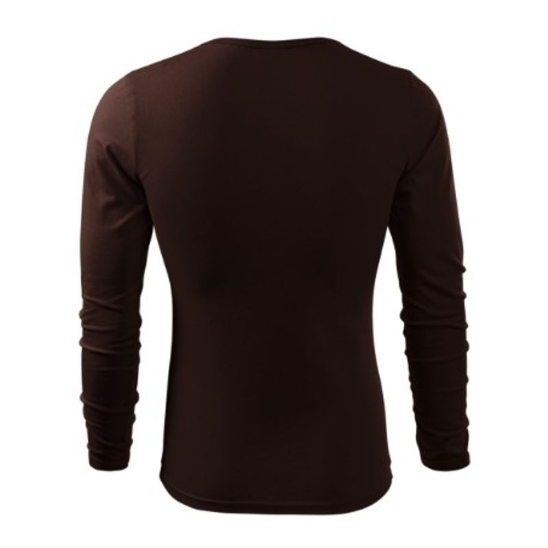 Fashion, accesorii si bijuterii - Barbati - Imbracaminte - Tricouri si bluze barbati - Tricou pentru barbati Malfini Fit-T LS 119, bumbac 160 g/mp, slim fit, maneca lunga, cafea - S - Infinity.ro