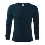 Fashion, accesorii si bijuterii - Barbati - Imbracaminte - Tricouri si bluze barbati - Tricou pentru barbati Malfini Fit-T LS 119, bumbac 160 g/mp, slim fit, maneca lunga, albastru - M - Infinity.ro