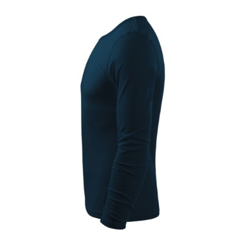 Fashion, accesorii si bijuterii - Barbati - Imbracaminte - Tricouri si bluze barbati - Tricou pentru barbati Malfini Fit-T LS 119, bumbac 160 g/mp, slim fit, maneca lunga, albastru - M - Infinity.ro