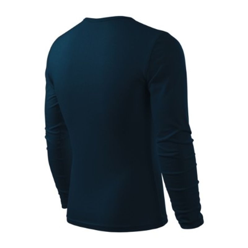 Fashion, accesorii si bijuterii - Barbati - Imbracaminte - Tricouri si bluze barbati - Tricou pentru barbati Malfini Fit-T LS 119, bumbac 160 g/mp, slim fit, maneca lunga, albastru - M - Infinity.ro