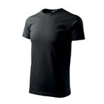 Fashion, accesorii si bijuterii - Barbati - Imbracaminte - Tricouri si bluze barbati - Tricou pentru barbati Malfini Basic 129, bumbac 160 g/mp, croiala tubulara, negru - 5XL - Infinity.ro