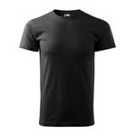 Fashion, accesorii si bijuterii - Barbati - Imbracaminte - Tricouri si bluze barbati - Tricou pentru barbati Malfini Basic 129, bumbac 160 g/mp, croiala tubulara, negru - 5XL - Infinity.ro