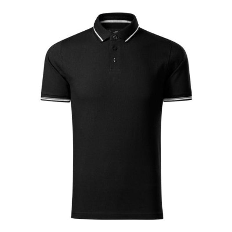 Fashion, accesorii si bijuterii - Barbati - Imbracaminte - Tricouri si bluze barbati - Tricou polo pentru barbati, Perfection plain 251, Malfini, negru - 3XL - Infinity.ro