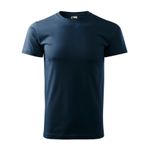 Fashion, accesorii si bijuterii - Barbati - Imbracaminte - Tricouri si bluze barbati - Tricou pentru barbati Malfini Basic 129, bumbac 160 g/mp, croiala tubulara, bleumarin - 2XL - Infinity.ro