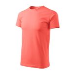 Fashion, accesorii si bijuterii - Barbati - Imbracaminte - Tricouri si bluze barbati - Tricou pentru barbati Malfini Basic 129, bumbac 160 g/mp, croiala tubulara, corai - 4XL - Infinity.ro