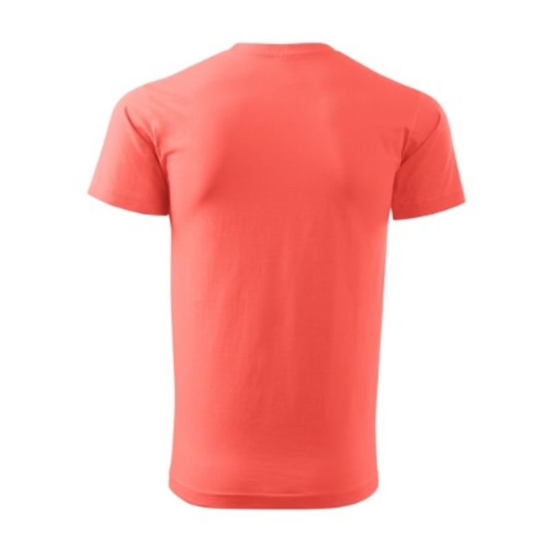 Fashion, accesorii si bijuterii - Barbati - Imbracaminte - Tricouri si bluze barbati - Tricou pentru barbati Malfini Basic 129, bumbac 160 g/mp, croiala tubulara, corai - 4XL - Infinity.ro