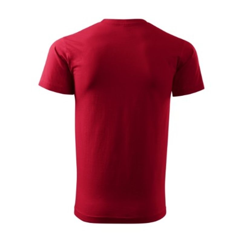 Fashion, accesorii si bijuterii - Barbati - Imbracaminte - Tricouri si bluze barbati - Tricou pentru barbati Malfini Basic 129, bumbac 160 g/mp, croiala tubulara, rosu marlboro - 2XL - Infinity.ro