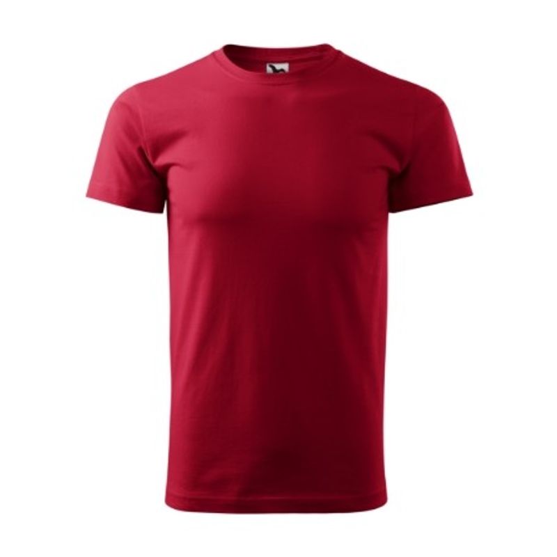 Fashion, accesorii si bijuterii - Barbati - Imbracaminte - Tricouri si bluze barbati - Tricou pentru barbati Malfini Basic 129, bumbac 160 g/mp, croiala tubulara, rosu marlboro - 2XL - Infinity.ro
