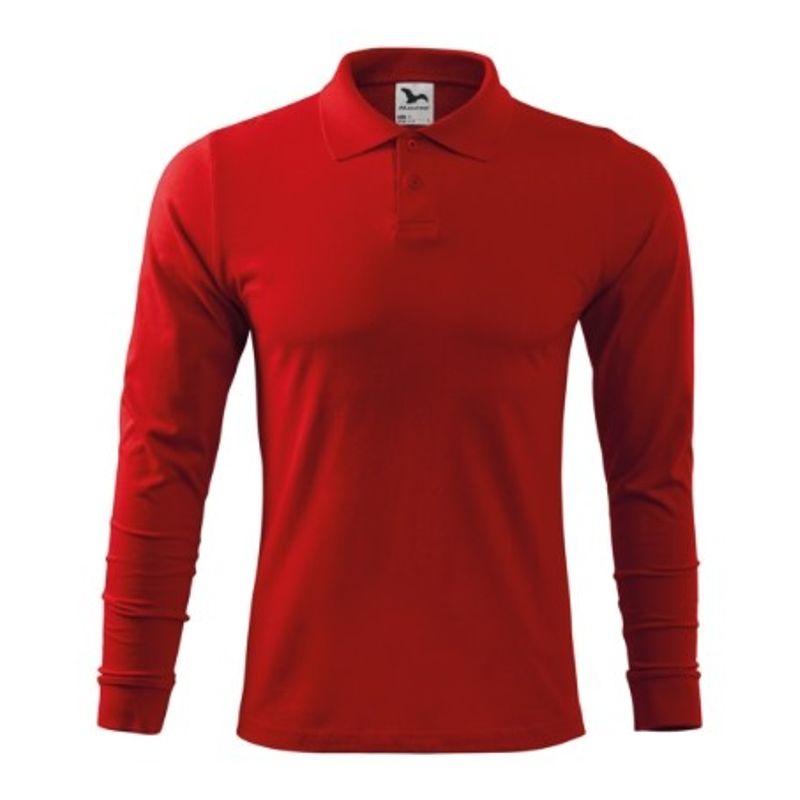 Fashion, accesorii si bijuterii - Barbati - Imbracaminte - Tricouri si bluze barbati - Tricou polo pentru barbati, Single J. LS 211, Malfini, roşu - M - Infinity.ro