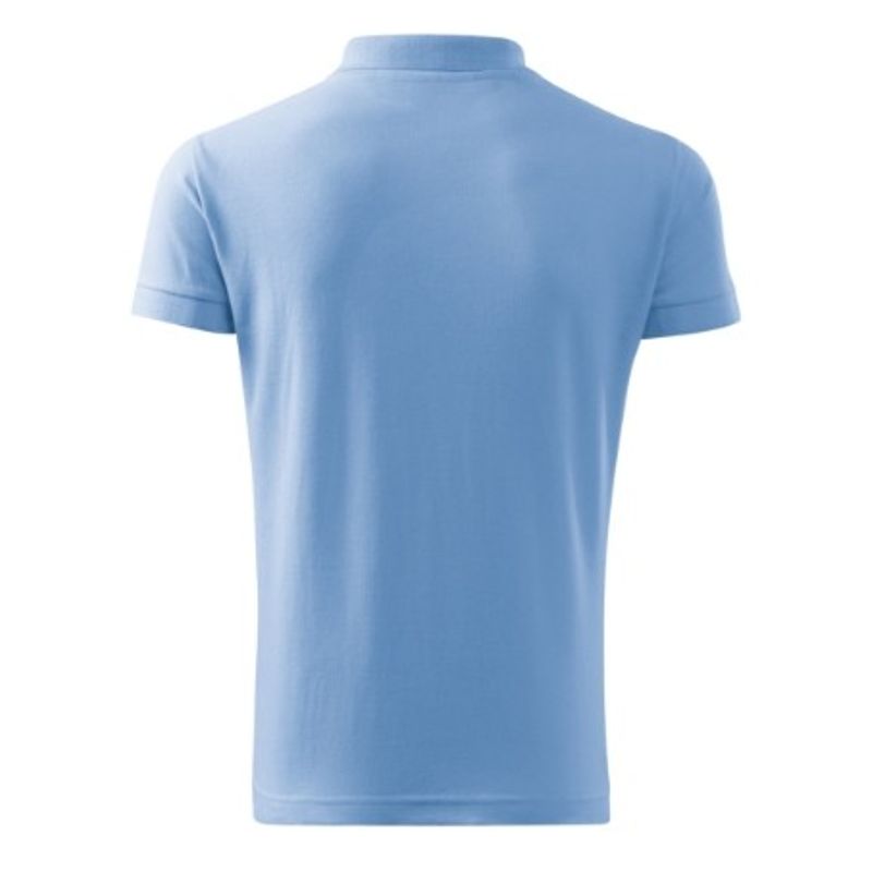 Fashion, accesorii si bijuterii - Barbati - Imbracaminte - Tricouri si bluze barbati - Tricou polo pentru barbati, Cotton Heavy 215, Malfini, albastru - M - Infinity.ro
